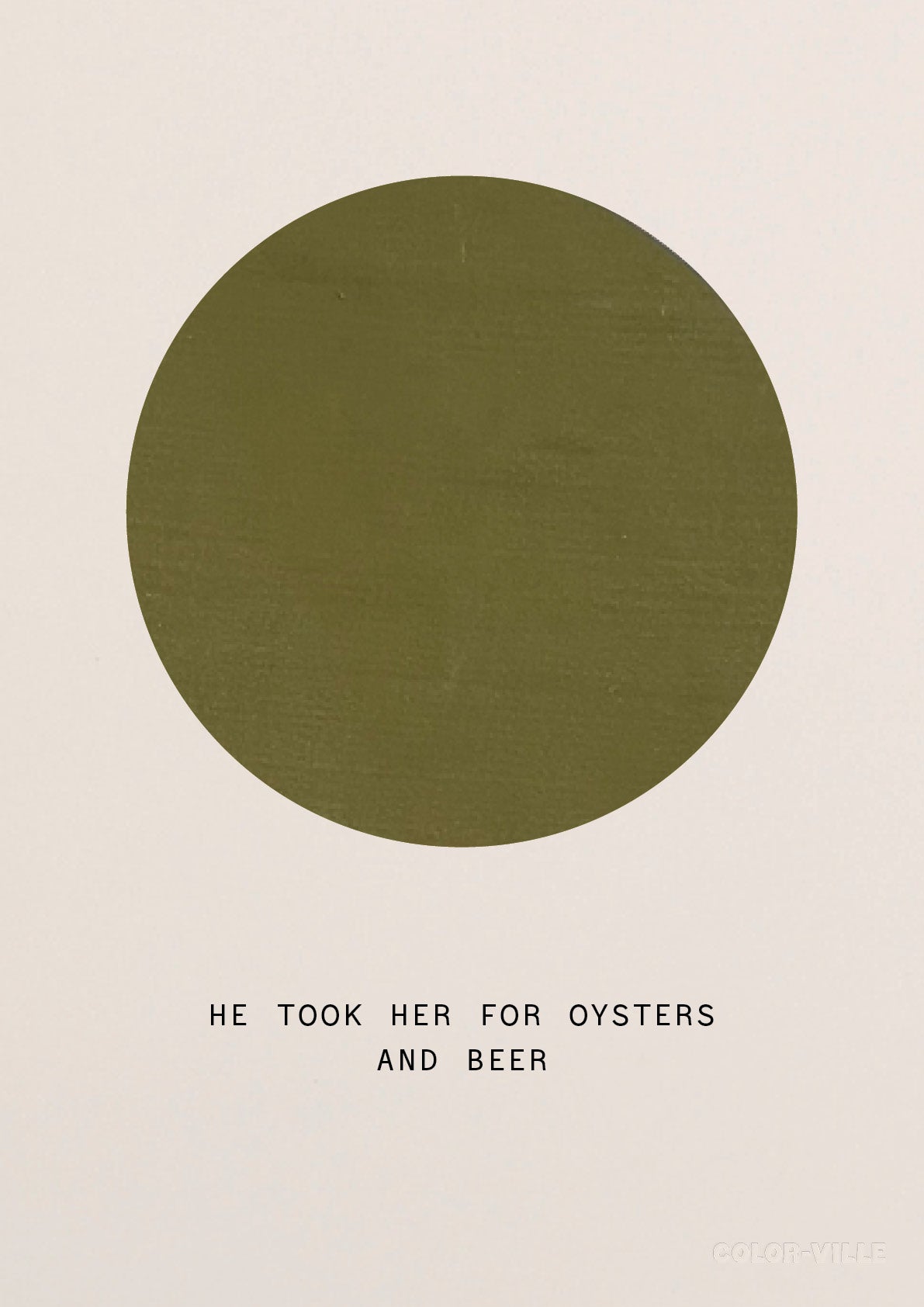 He took her for oysters and beer