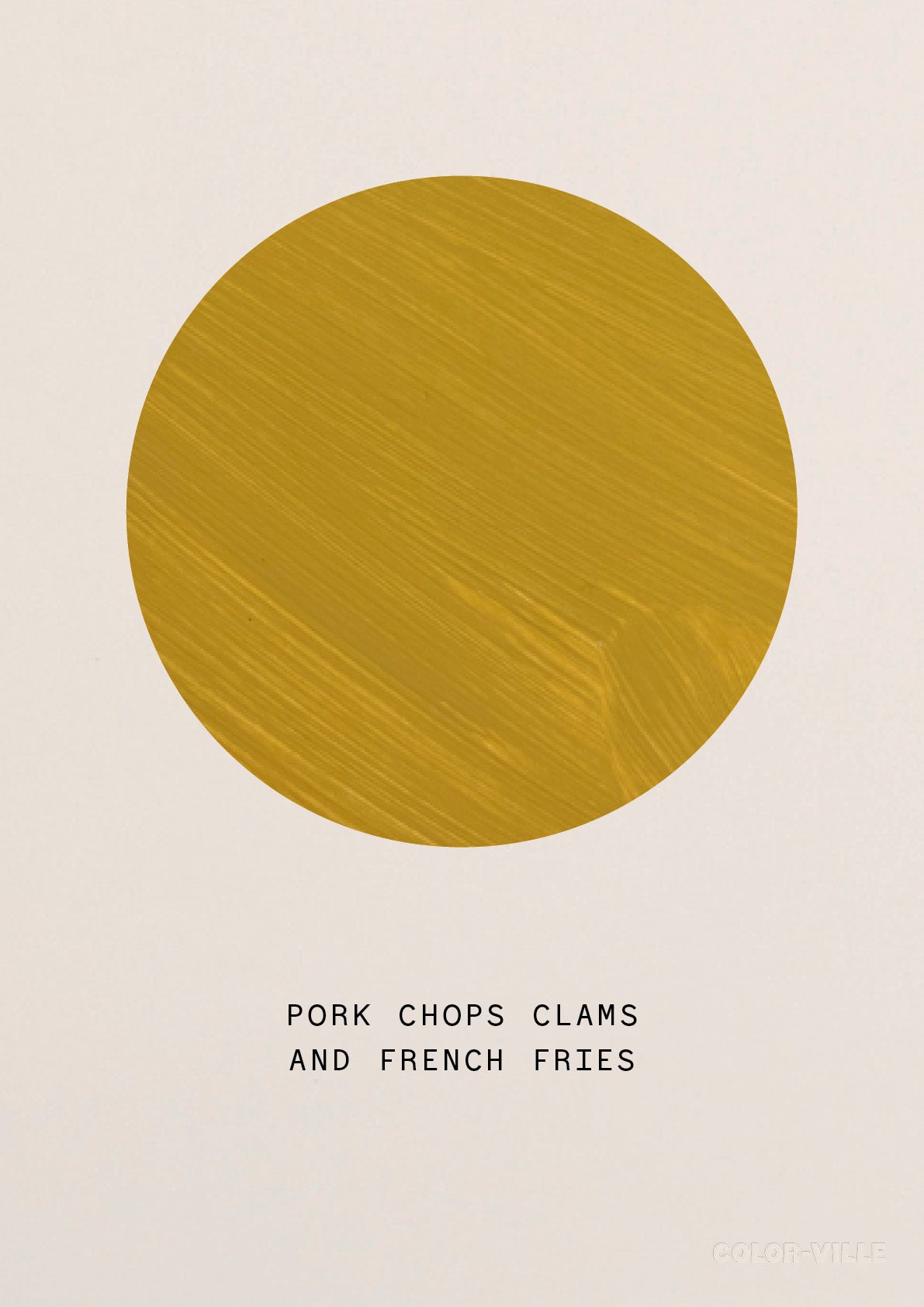 Pork chops clams and french fries