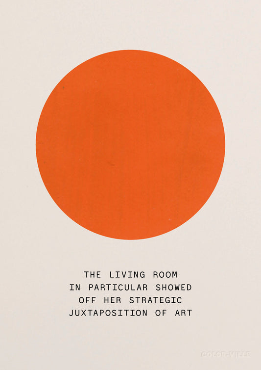 The living room in particular showed off her strategic juxtaposition of art