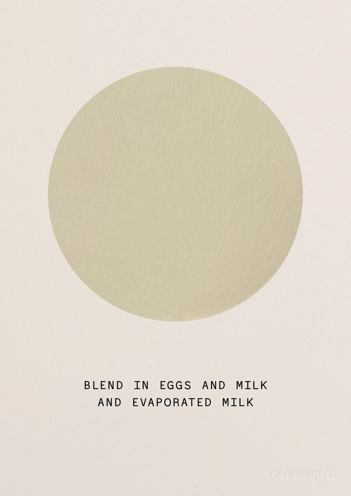 Blend in eggs and milk and evaporated milk