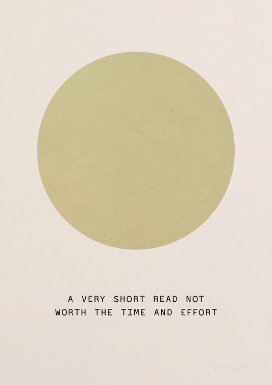 A very short read not worth the time and effort