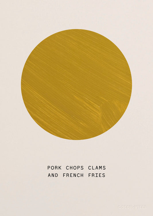 Pork chops clams and french fries